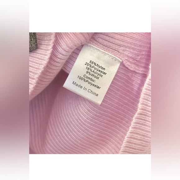 Tuckernuck Lilac Knit Betsy Blouse Size S NWT Sheer Puff Sleeve Stretchy Ribbed - Picture 9 of 11